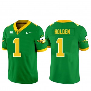 Mens Football Oregon #1 Traeshon Holden Game Jersey - Green