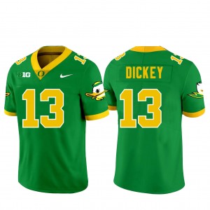 Men's Football Oregon Ducks #13 Jurrion Dickey Alumni Jersey - Green