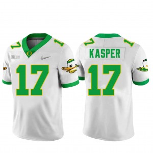 Men's Football Ducks #17 Kyler Kasper 2024 Jersey - White