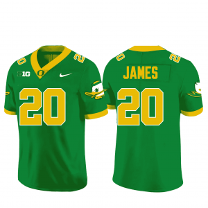 Mens Football Oregon Ducks #20 Jordan James University Jersey - Green