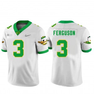 Men's Football Oregon #3 Terrance Ferguson Replica Jersey - White