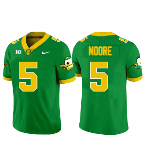 Men Football Oregon #5 Dakorien Moore NCAA Jersey - Green