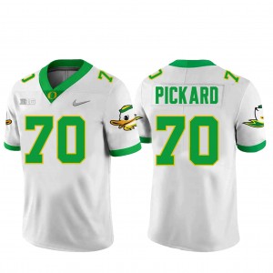 Men's Football Ducks #70 Charlie Pickard Game Jersey - White