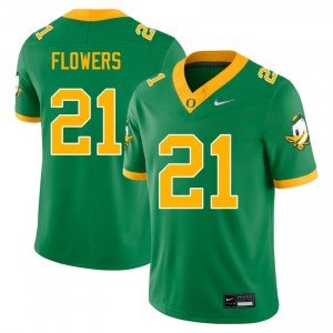Mens College Football Oregon Ducks #21 Aaron Flowers 2025 Jersey - Green