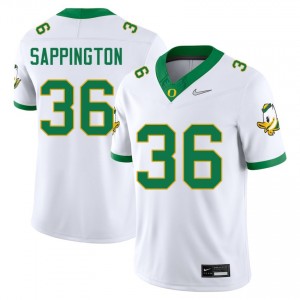 Mens College Football University of Oregon #36 Atticus Sappington Game Jersey - White