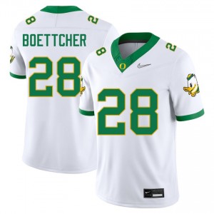 Men's College Football UO #28 Bryce Boettcher High School Jerseys - White