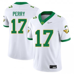 Mens College Football Oregon #17 Cooper Perry University Jersey - White