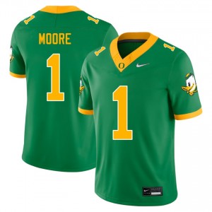 Men's College Football Oregon #1 Dakorien Moore Replica Jersey - Green