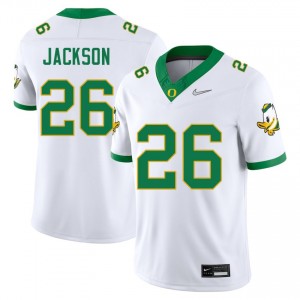 Men's College Football University of Oregon #26 Devon Jackson High School Jerseys - White
