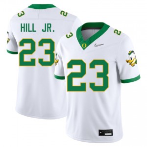 Men's College Football Oregon #23 Dierre Hill Jr. Limited Jerseys - White