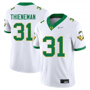 Men College Football Ducks #31 Dillon Thieneman Stitched Jerseys - White