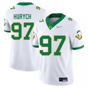 Men's College Football The Ducks #97 Gage Hurych High School Jersey - White