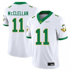 Men's College Football University of Oregon #11 Jeremiah McClellan Player Jersey - White