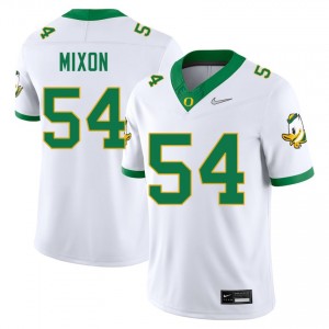Men College Football University of Oregon #54 Jerry Mixon 2025-26 Jerseys - White