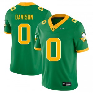 Men's College Football Oregon Ducks #0 Jordon Davison Official Jersey - Green