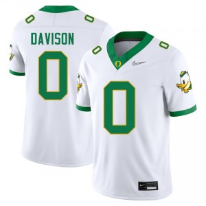 Men College Football UO #0 Jordon Davison Limited Jersey - White