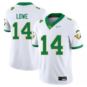 Men College Football UO #14 Justius Lowe Game Jersey - White