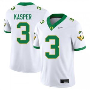 Men College Football Oregon #3 Kyler Kasper Player Jersey - White