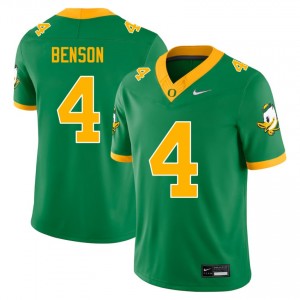 Men College Football Oregon Ducks #4 Malik Benson Alumni Jersey - Green