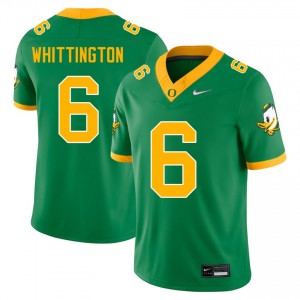 Mens College Football Oregon Ducks #6 Noah Whittington Stitched Jerseys - Green