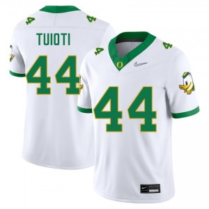 Men's College Football University of Oregon #44 Teitum Tuioti Game Jerseys - White