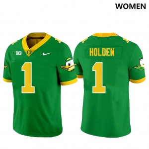 Womens Football Oregon Ducks #1 Traeshon Holden 2024 Jersey - Green