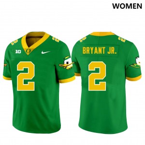 Women's Football Ducks #2 Gary Bryant Jr. 2024-25 Jersey - Green