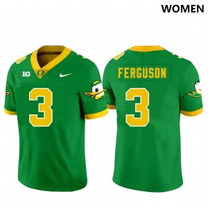 Women's Football Oregon #3 Terrance Ferguson Official Jersey - Green