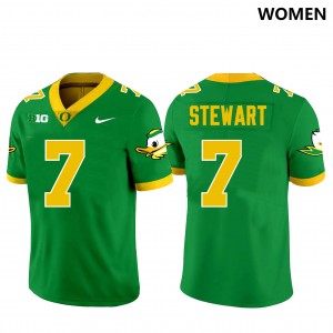 Womens Football University of Oregon #7 Evan Stewart University Jersey - Green