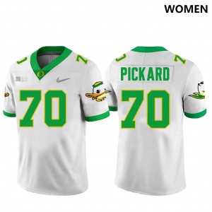 Womens Football Oregon #70 Charlie Pickard Official Jersey - White