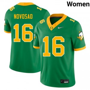 Womens College Football University of Oregon #16 Austin Novosad 2025 Jersey - Green