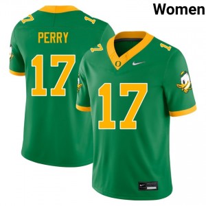 Women College Football The Ducks #17 Cooper Perry High School Jerseys - Green