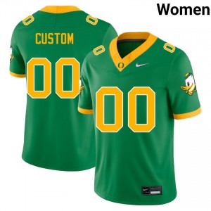 Womens College Football The Ducks #00 Custom Embroidery Jerseys - Green