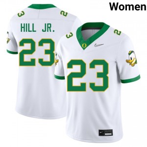 Womens College Football Oregon #23 Dierre Hill Jr. Stitched Jersey - White