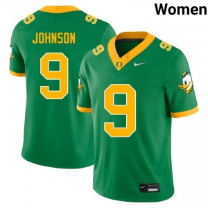 Women College Football The Ducks #9 Jamari Johnson Alumni Jersey - Green