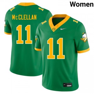 Women's College Football UO #11 Jeremiah McClellan Official Jersey - Green