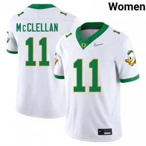 Women's College Football University of Oregon #11 Jeremiah McClellan Alumni Jersey - White