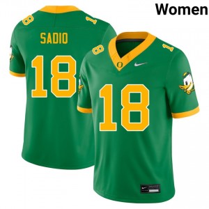 Women's College Football Oregon #18 Kenyon Sadiq 2025 Jerseys - Green