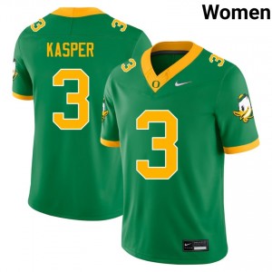 Womens College Football The Ducks #3 Kyler Kasper Game Jerseys - Green