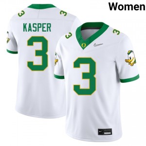 Womens College Football University of Oregon #3 Kyler Kasper Limited Jersey - White