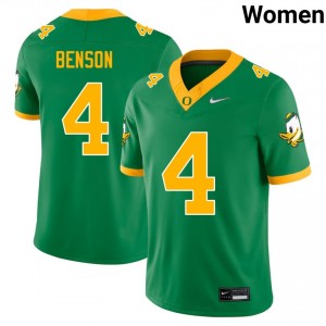 Women's College Football The Ducks #4 Malik Benson Official Jersey - Green