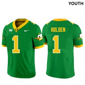 Youth Football Ducks #1 Traeshon Holden Stitched Jersey - Green