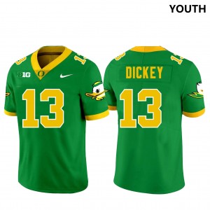 Youth Football Oregon #13 Jurrion Dickey Stitched Jersey - Green