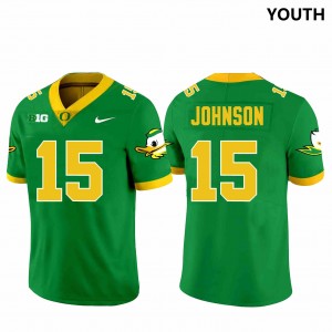 Youth Football Ducks #15 Tez Johnson University Jersey - Green