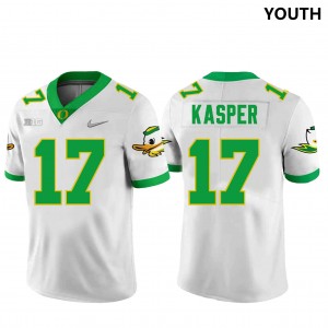 Youth Football University of Oregon #17 Kyler Kasper Limited Jersey - White