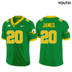 Youth Football Oregon Ducks #20 Jordan James NCAA Jersey - Green