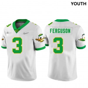 Youth Football Ducks #3 Terrance Ferguson 2024 Jersey - White