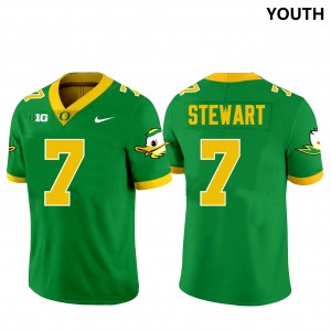 Youth Football University of Oregon #7 Evan Stewart 2024 Jersey - Green