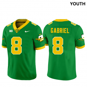 Youth Football University of Oregon #8 Dillon Gabriel Limited Jersey - Green