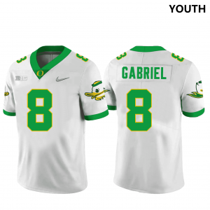 Youth Football Oregon Ducks #8 Dillon Gabriel Player Jersey - White